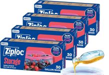 【折后$9.81 Prime包邮】Ziploc 加仑食品密封袋 120只装