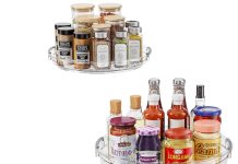 Prime会员专属价!【折后$9.99 Prime包邮】透明旋转收纳托盘2件套