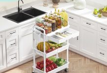 【折后$12.87 Prime包邮】多功能带抽屉滚轮收纳车