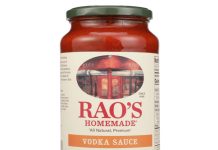 还原餐厅的味道!【折后$5.99 Prime包邮】Rao’s Homemade 伏特加意面酱 32oz