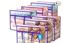 【折后$11.99 Prime包邮】透明防水收纳袋 40L×6件套