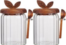 【折后$9.17 Prime包邮】密封玻璃储存罐 7.4oz*2个