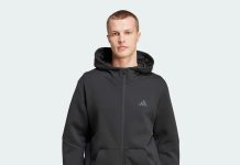 【折后$24.6 包邮】adidas 男士训练全拉链运动外套