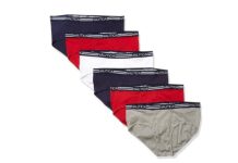 【折后低至$22.64 Prime包邮】Nautica 男士纯棉三角内裤 6条装多色选