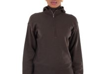 黄金码1折最低价!【折后低至$144.95 包邮】Burberry 女士羊毛短款半拉链连帽衫