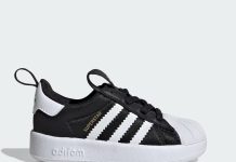 超舒服!【折后$25.2 包邮】adidas Superstar 360 小童一脚蹬运动鞋