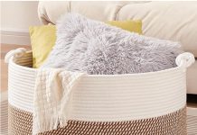 【折后$14.99 Prime包邮】大号编织收纳篮