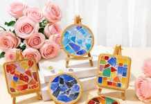 【折后$10.99 Prime包邮】 DIY马赛克杯垫手工套装