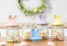 【折后$9.99 Prime包邮】复活节兔耳朵 陶瓷储物罐 4个装