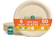 【折后$9.95 Prime包邮】环保可降解一次性纸盘 6英寸*100个装