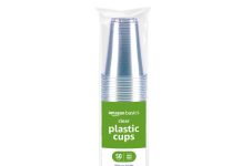 【折后$3.94 Prime包邮】Amazon Basics 一次性透明塑料杯 16oz*50只装