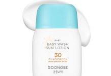 韩国人气母婴品牌!【折后$13.3 Prime包邮】GOONGBE 宫中秘策 儿童易洗物理防晒乳 SPF30