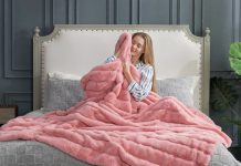 【折后$19.99 Prime包邮】粉色毛绒盖毯 90″x90″!