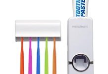 【折后$6.99 Prime包邮】自动挤牙膏器+牙刷架套装