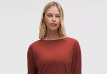 特能遮肉!【折后$39 包邮】Lululemon Back in Action 有机棉长袖T恤