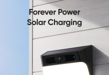 【折后$66.49 包邮】eufy 安防太阳能壁灯摄像头