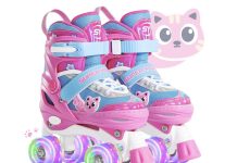 【折后$23.72 Prime包邮】儿童可调节带LED灯轮滑鞋 大童3.6码!