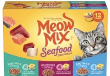 两种折扣!【折后$4 Prime包邮】Meow Mix海鲜什锦猫湿粮杯装组合 12杯装!