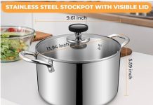 【折后$21.99 Prime包邮】三层不锈钢汤锅 6.5夸脱