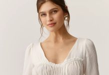 【折后$14.97】Maeve 抽褶长袖上衣