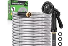 【折后$19.99 Prime包邮】50英尺不锈钢花园水管套装