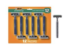 【折后$6.78 Prime包邮】BIC Sensitive 3 男士手动剃须刀 12把!