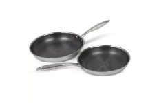 【折后$44.36 包邮】Sedona Kitchen Glidesteel 不锈钢不粘煎锅8英寸+10英寸2件套