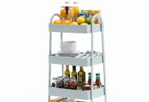 【折后$17.99】Gianna 四层金属收纳推车 绿色