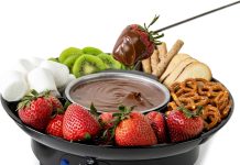 氛围感拉满!【折后$19.99 Prime包邮】Nostalgia 电动芝士/巧克力火锅套装 10oz