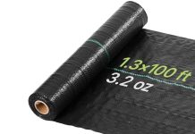 【折后$11.99 Prime包邮】VEVOR 加厚防草布 1.3x100FT