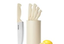 【折后$9.99 Prime包邮】德国高碳不锈钢厨房刀具6件套装 三色选