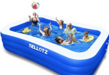 【折后$56.68 包邮】SELLOTZ 大型充气游泳池!