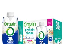 【折后$16.93 Prime包邮】Orgain 30g高蛋白即饮奶昔 12瓶装