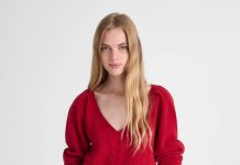 【折后$14.99 包邮】Madewell V领美利奴羊毛套头毛衣 三色选