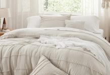 【折后$24.69 Prime包邮】Bedsure 床上用品四件套 Queen Size!