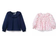 6m-12岁!【折后低至$11.47 限时包邮】Janie and Jack女童时尚长袖上衣 两款选