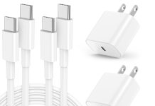 【折后$5.99 Prime包邮】iPhone 快冲数据线+插头 两套!