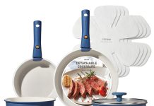 【折后$35.99 包邮】 Carote 可拆卸手柄不粘锅具套装 13件套