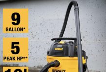 【折后$69.98 包邮】DEWALT 9加仑干湿两用吸尘器!