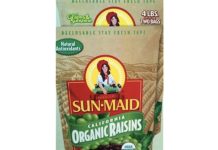 【折后$8.64 Prime包邮】Sun-Maid 有机加州晒干葡萄干 4磅!