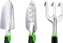 【折后$8.49 Prime包邮】花园种植铲+移栽铲+手耙园艺工具3件套装