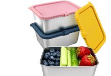 【折后$9.49 Prime包邮】不锈钢食品保鲜盒 20oz*3个