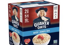 【折后$8.79 Prime包邮】Quaker 即食燕麦 2.5磅*两盒!
