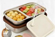【折后$9.49 Prime包邮】不锈钢双格零食保鲜盒 2套