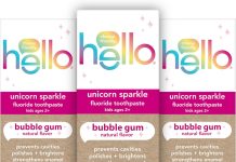 【折后$7.73 Prime包邮】Hello Unicorn 泡泡糖口味儿童牙膏三支装