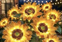 【折后$13.19 Prime包邮】太阳能太阳花户外灯 共9朵!