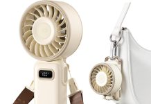 【折后$10.79 Prime包邮】4合1 USB-C充电便携手持折叠风扇