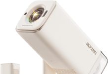 露营+居家全能王!【折后$179.98 包邮】Aurzen BOOM Air便携智能投影仪 内置Google TV