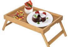 【折后$9.89 Prime包邮】竹制折叠桌床上桌!