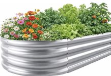 【折后$17.98 Prime包邮】加厚镀锌金属花园高床 4×2×1ft!